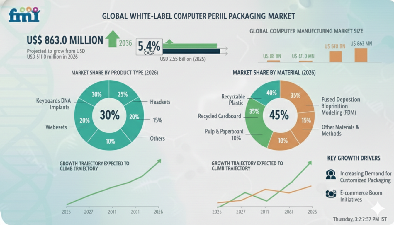 White-Label Computer Peripheral Packaging Market to Reach USD 863.0 Million by 2036 at 5.4% CAGR
