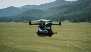 OptiTether Drone Canister In Flight