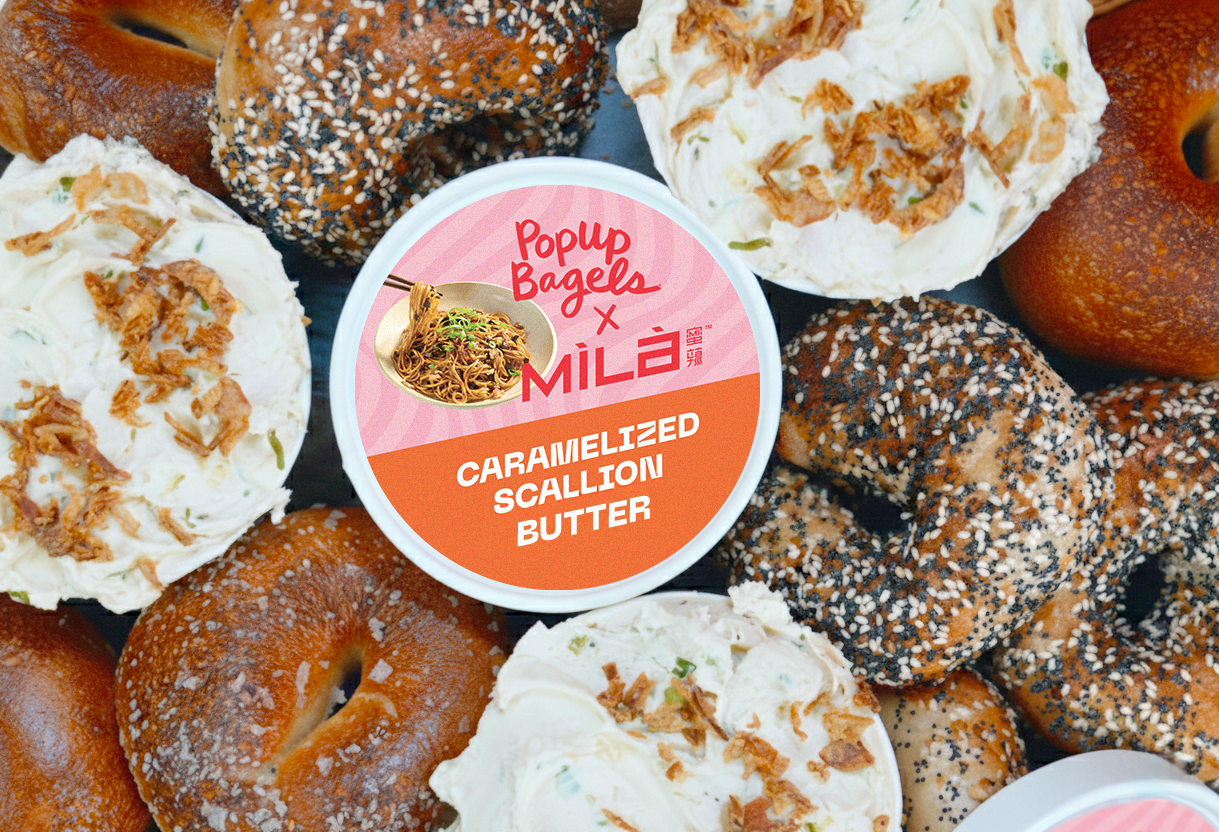 MìLà and PopUp Bagels Debut Caramelized Scallion Schmear on February 19
