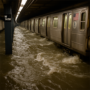 Hurricane Sandy flooded the NYC subway system as well as underground substations.