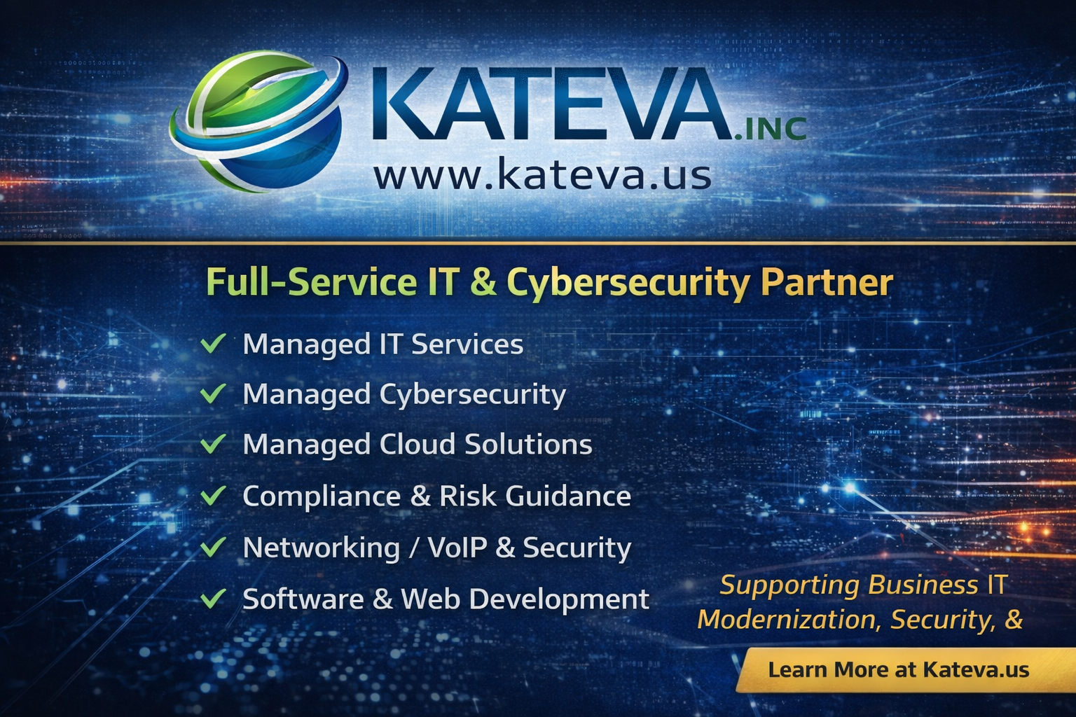 Kateva, Inc. Joins the MSP Association of America® to Expand Trusted Managed IT and Cybersecurity Options