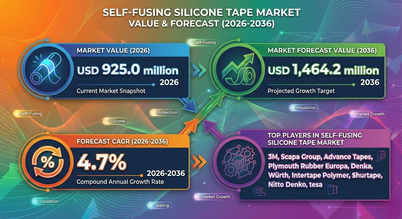 Self-Fusing Silicone Tape Market is Set to Reach USD 1,464.2 Million by 2036, Driven by Maintenance and Insulation Needs