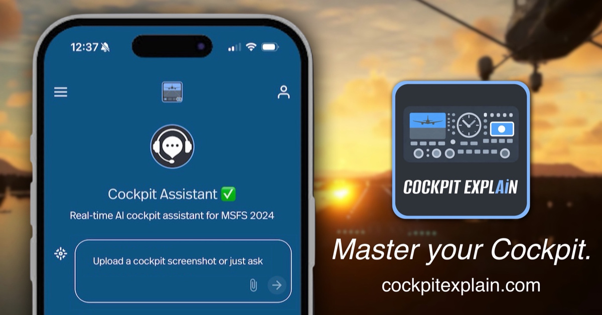Cockpit Explain Launches Real-Time AI Cockpit Assistant for Microsoft Flight Simulator 2024