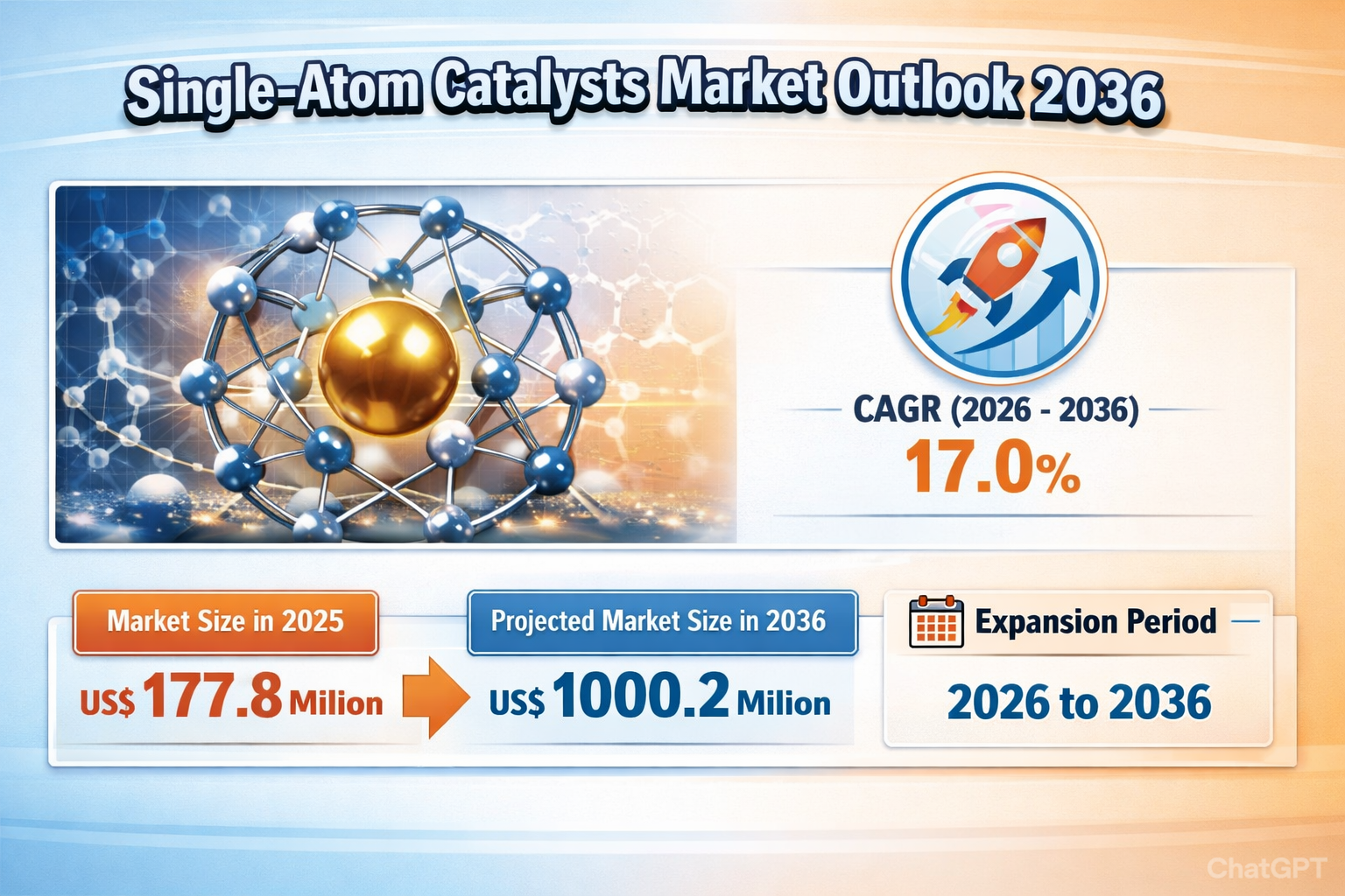 Single-Atom Catalysts Market to Reach USD 1000.2 Million by 2036 at 17.0% CAGR Growth | TMR