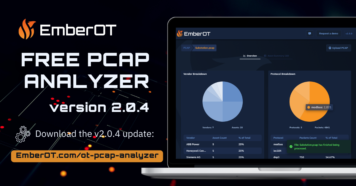 EmberOT Releases OT PCAP Analyzer v2.0.4 with Major Asset Fidelity Enhancements