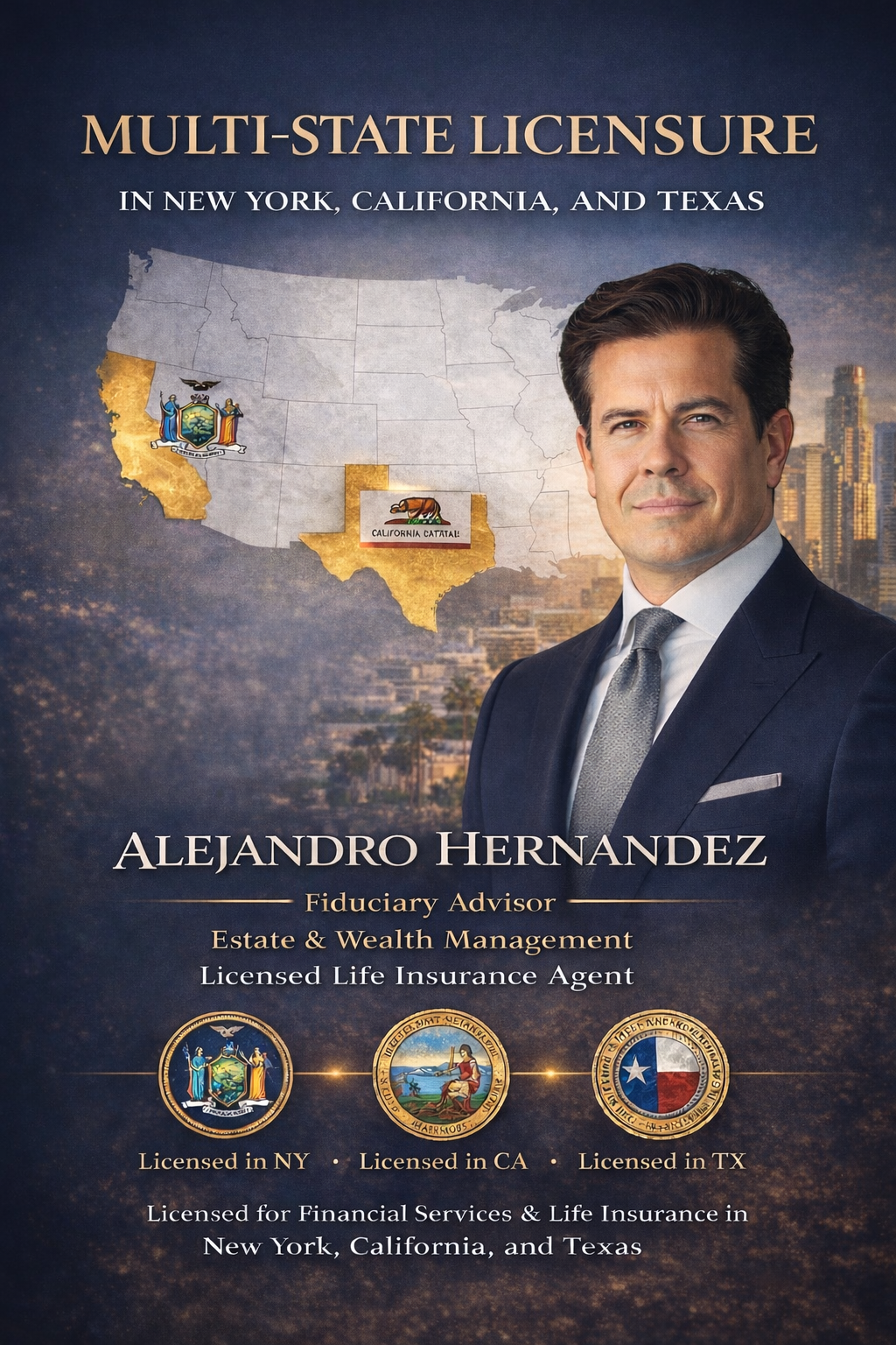 Alejandro Hernandez Secures Texas Life Insurance License, Expands Integrated UHNW Advisory & Attorney Referral Platforme