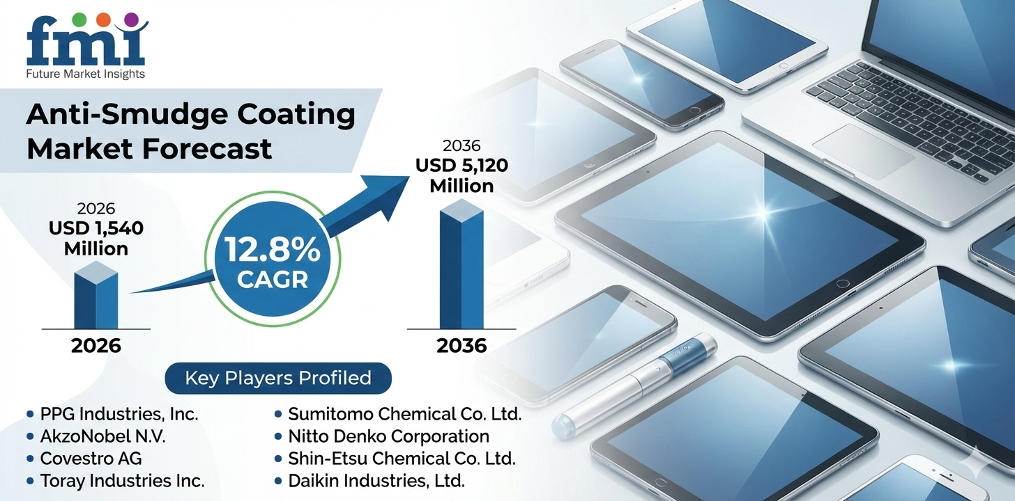 Anti Smudge Coating Market Set for Rapid Expansion, Forecast to Reach USD 5,120 Million by 2036 at 12.8% CAGR