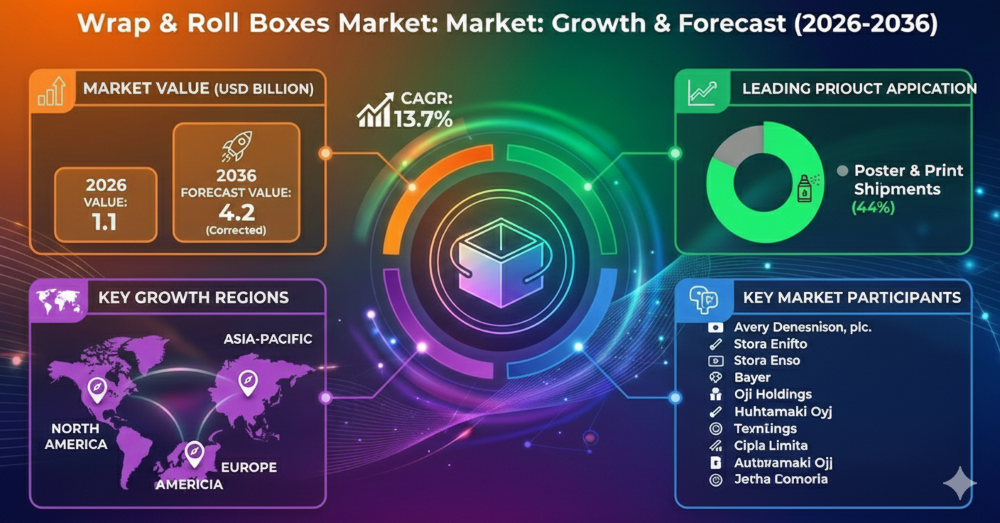 Wrap & Roll Boxes Market Forecast 2026–2036: Market to Reach USD 4.2 Billion by 2036 at 13.7% CAGR