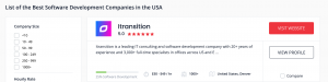 Itransition Ranked #1 Among The Best Software Development Companies in the USA