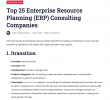 Itransition Ranked #1 Among Top 25 Enterprise Resource Planning (ERP) Consulting Companies by TheCconnects