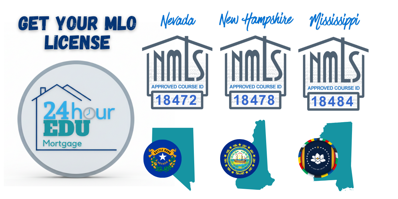 24hourEDU Receives NMLS Approvals for Nevada, New Hampshire, and Mississippi State-Specific MLO Courses Online
