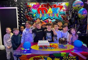 Brooklyn kids birthday party celebration with cake