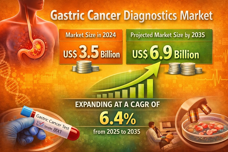 Gastric Cancer Diagnostics Market Valued to Hit USD 6.4 Bn by 2035 Driven by Advancements in Molecular Testing