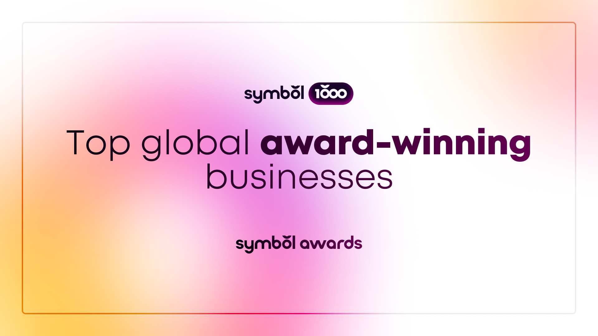 Symbol 1000 index celebrates award-winning companies on a global scale