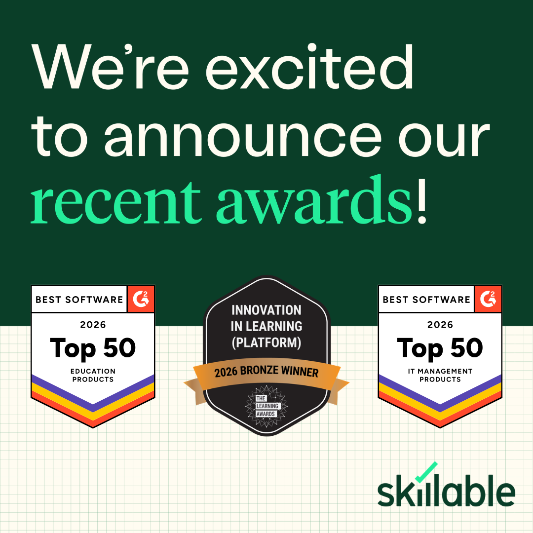 The 2026 G2 Best Software Awards and the Learning Awards recognize Skillable’s innovative virtual IT labs platform