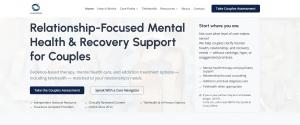 CouplesRehab.com homepage showing relationship-focused mental health and recovery support options for couples.