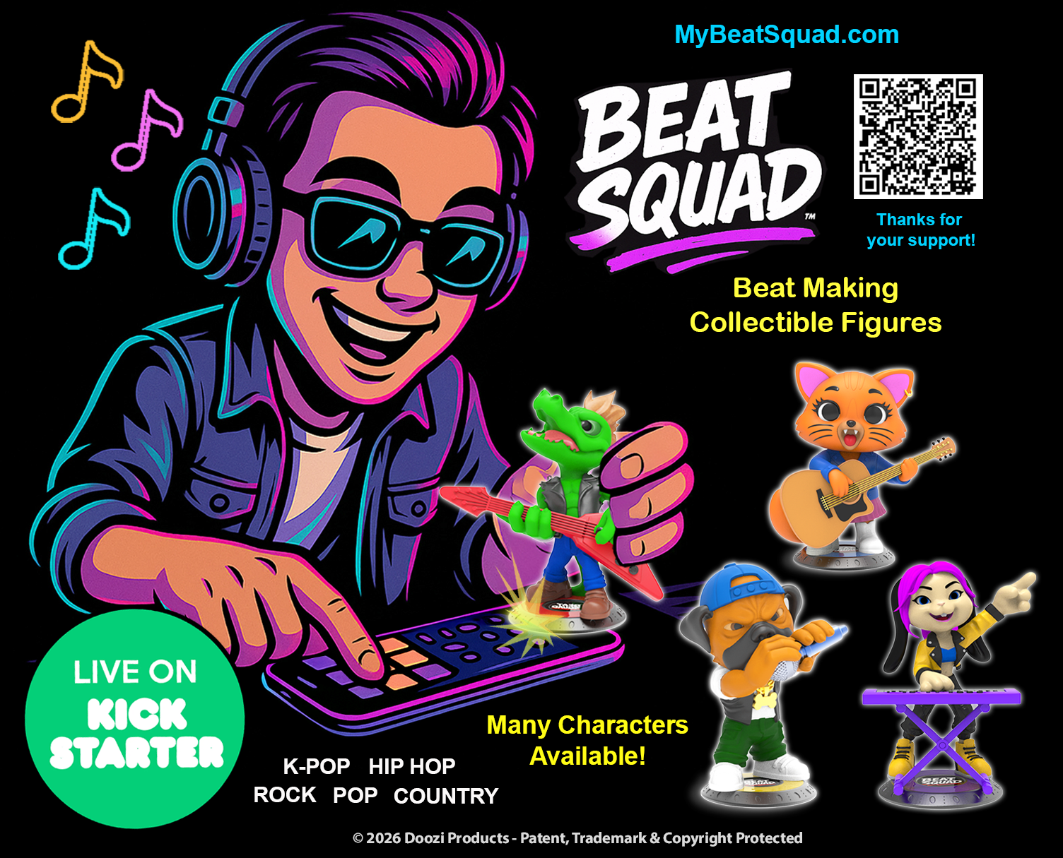 Beat Squad™ Launch Timed With New York Toy Fair: NFC ‘Smart Figures’ Turn Collectible Toys Into Beatmaking Instruments