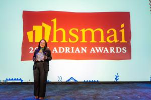 Director Vivian Lin of the Tourism Division, Taipei Economic and Cultural Office in Los Angeles, accepted the Gold and Silver awards on behalf of the office at the HSMAI Adrian Awards Ceremony (February 18, 2026)