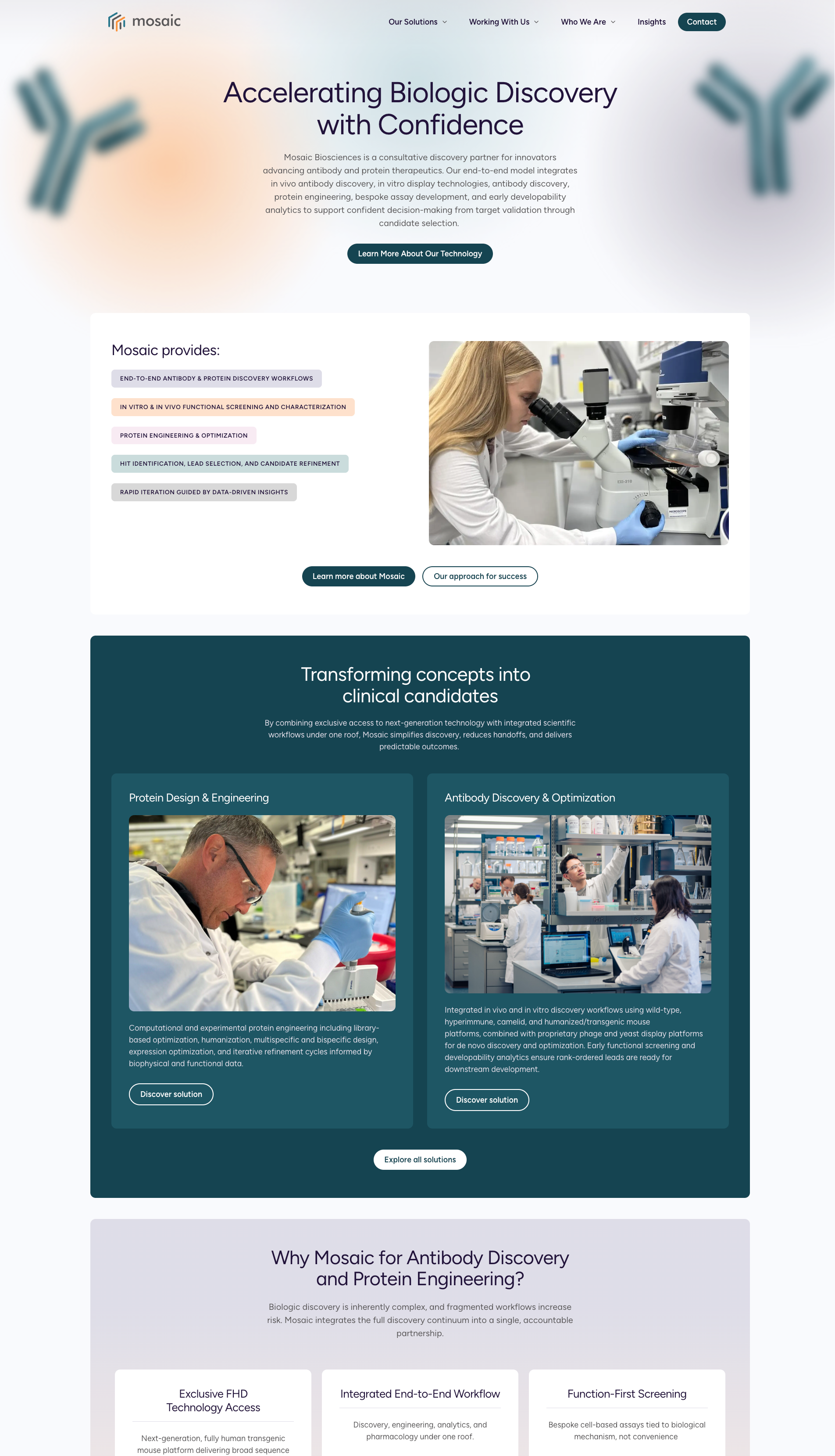 Mosaic Biosciences Unveils New Website Highlighting Antibody Discovery Services and Protein Engineering Platforms