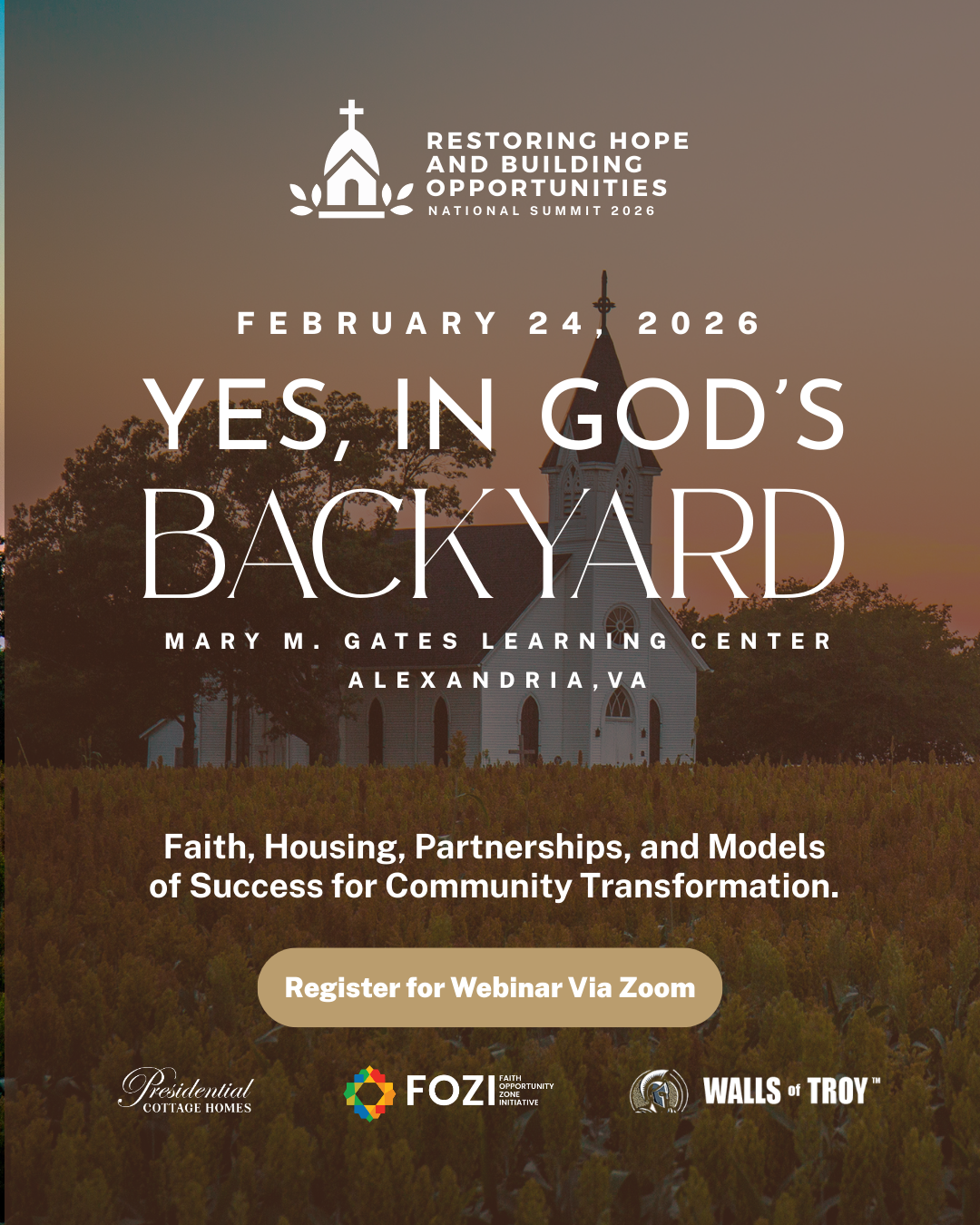 National Leaders Convene in Alexandria, VA to Advance Scalable Faith-Based Housing Solutions