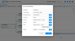 Dialog shortcuts streamline adding transformations.