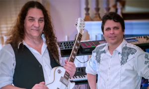 two guys in a home studio