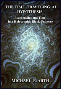Front cover showing the title and a fractal image cascading to an omega point
