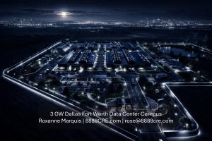 This North Texas site is positioned for up to 3 GW of utility-delivered AI data center capacity, supported by a 3 GW battery storage interconnection concept and a 1 GW bridge-to-grid natural gas strategy. Located along a 345 kV transmission corridor withi