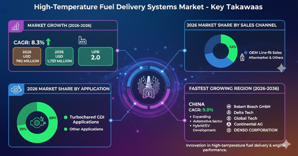 High-Temperature Fuel Delivery Systems Market Forecast 2026–2036: Market to Reach USD 1,733 Million by 2036 at 8.3% CAGR