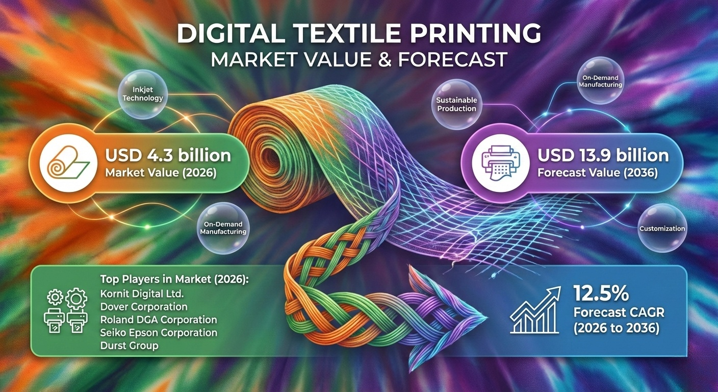 Digital Textile Printing Market Outlook 2026–2036: Global Market to Reach USD 13.9 Billion by 2036 at 12.5% CAGR