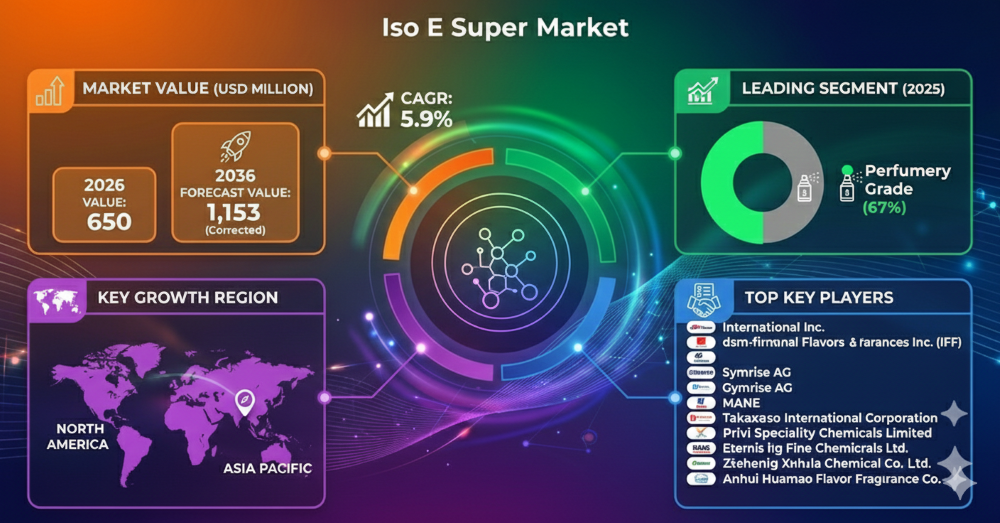 Iso E Super Market Forecast 2026–2036: Market to Reach USD 1,153 Million by 2036 at 5.9% CAGR