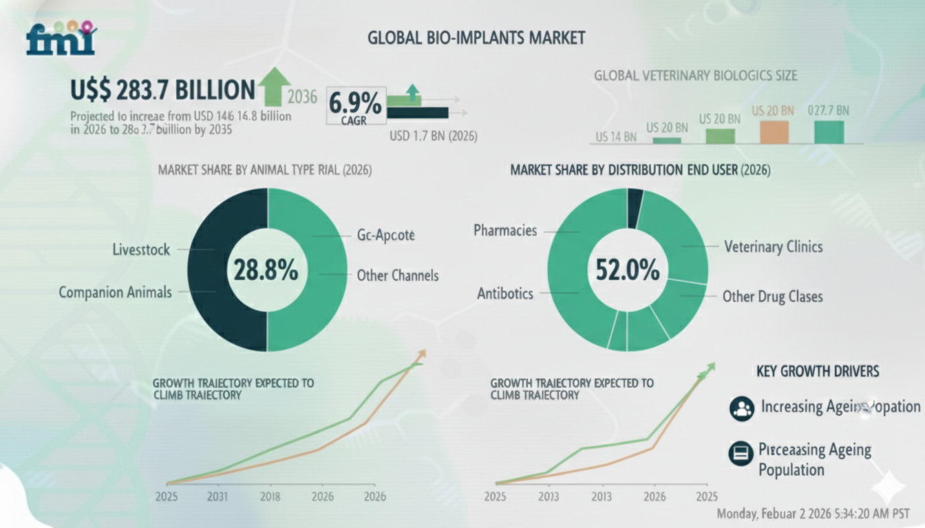 Bio-Implants Market Forecast 2025–2035: Market to Reach USD 283.7 Billion by 2035 at 6.9% CAGR