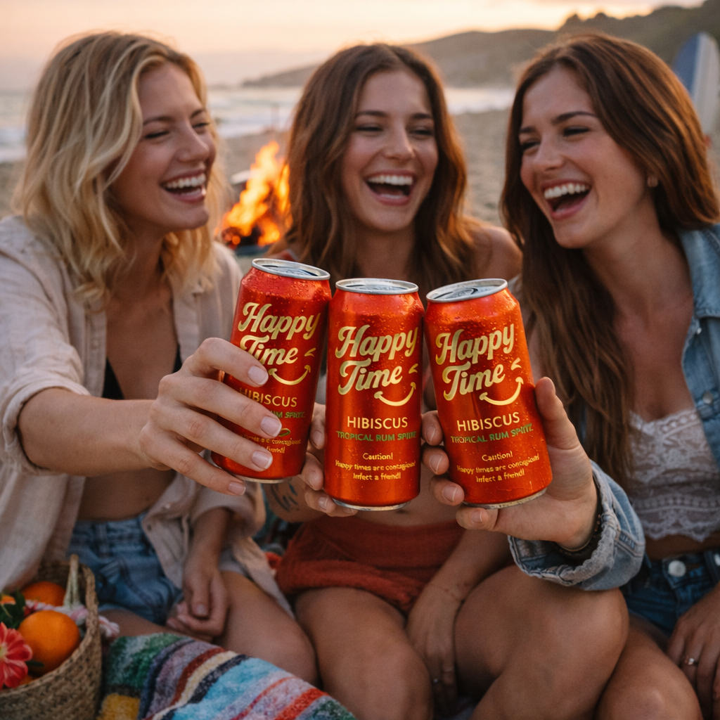 Happy Time® Announces Premium Fruit + Floral RTD Spritz Platform