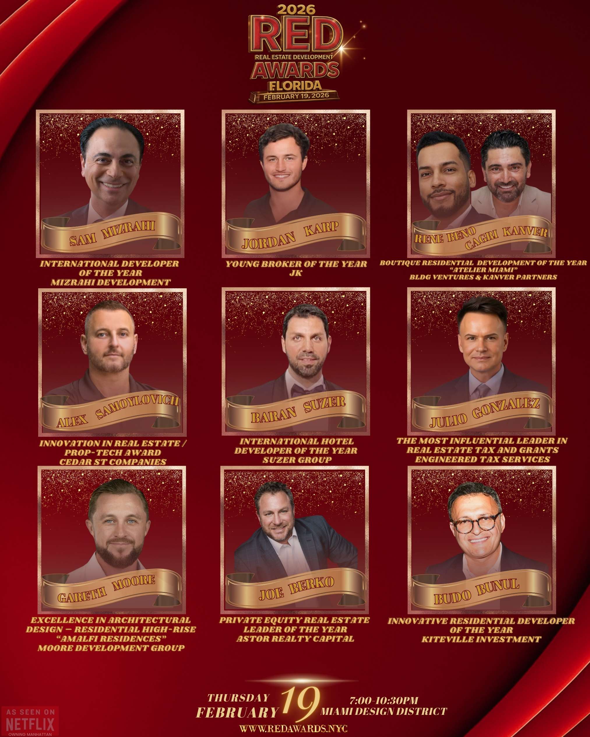 RED Awards Florida Hosts 14th Black-Tie Gala at Miami Design District