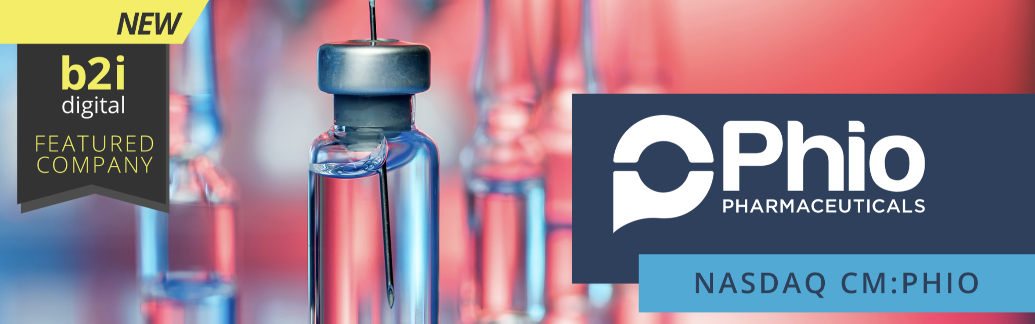 Phio Pharmaceuticals Corp. Selected as B2i Digital Featured Company