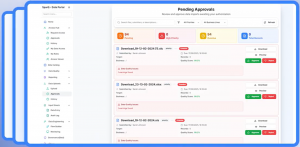 Approval Cockpit - Allows delegated approval control for the upload and download of sensitive datasets within the platform