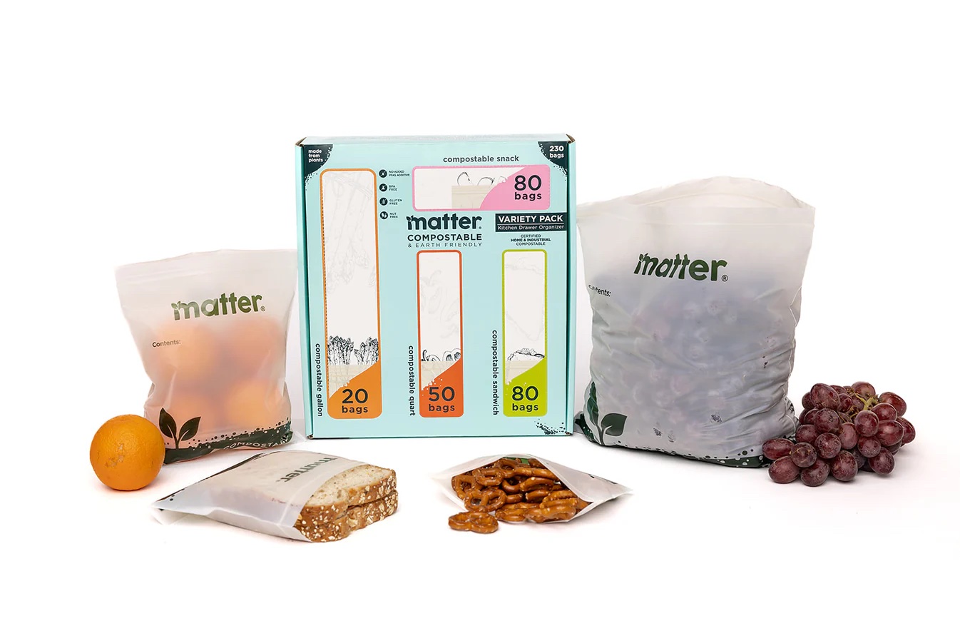Matter Storage Bags NOW Certified Home Compostable