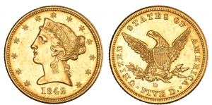 1842-D Half Eagle