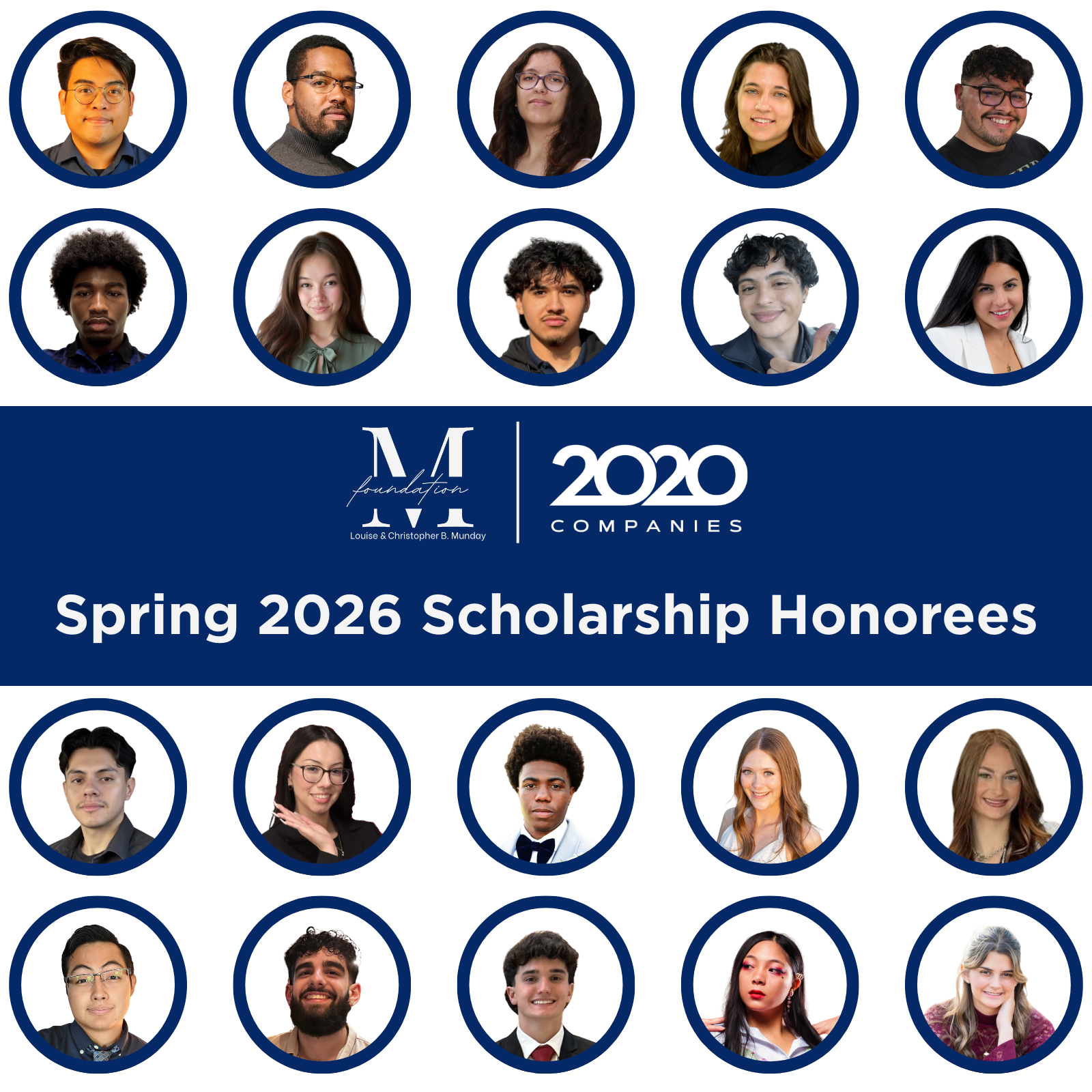 Louise & Christopher B. Munday Foundation Awards Largest Scholarship Class in Program History