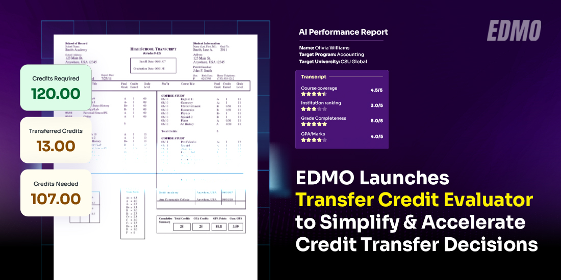 EDMO Launches Transfer Credit Evaluator to Simplify and Accelerate Credit Transfer Decisions
