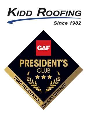 Kidd Roofing Recognized as a 2026 GAF Master Elite® 3-Star President’s Club Award Winner