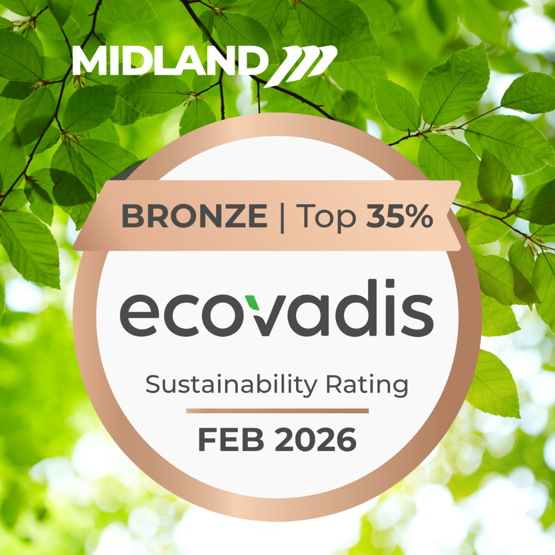 Midland Ranks in Top 35% Assessed for Sustainability Performance, Earns EcoVadis Bronze Medal