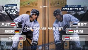 The line-up for the first-ever Ultimate Hockey – Breaking the Ice Tour event in Innsbruck is now complete Teams Ultimate Hockey