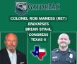 Rob Maness, Founder of Gator PAC, Endorses Brian Stahl for U.S. House in Texas' 6th Congressional District