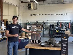 Founder/CEO Ron Khormaei at STEELPORT Factory