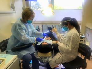 Sunnyvale dentist Dr. Sudeep performing dental implants procedure at Sunnyvale Family and Cosmetic Dentistry
