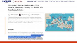 Microplastics in the Mediterranean Sea - ALLATRA GRC