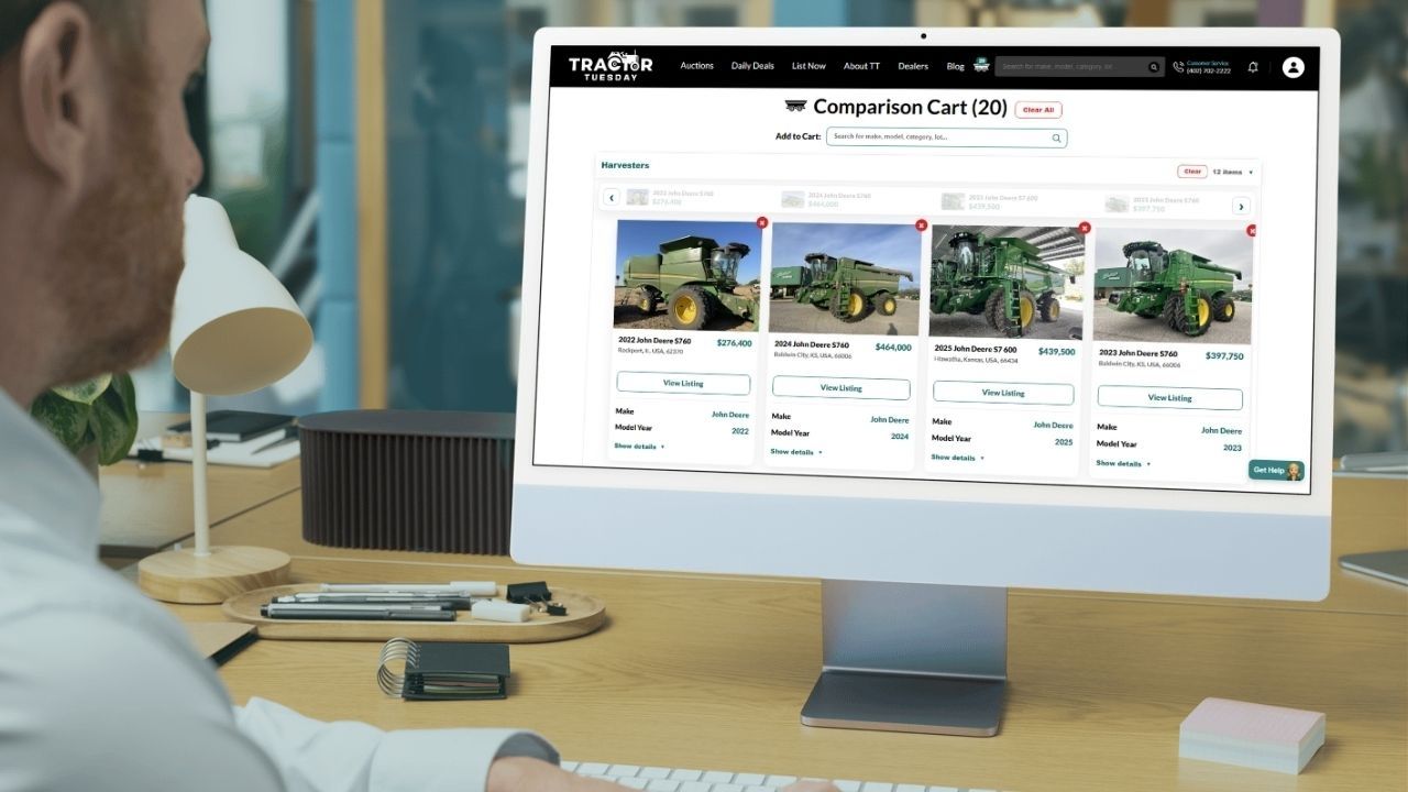 Tractor Tuesday Introduces New Comparison Cart Feature for Agricultural Equipment Listings