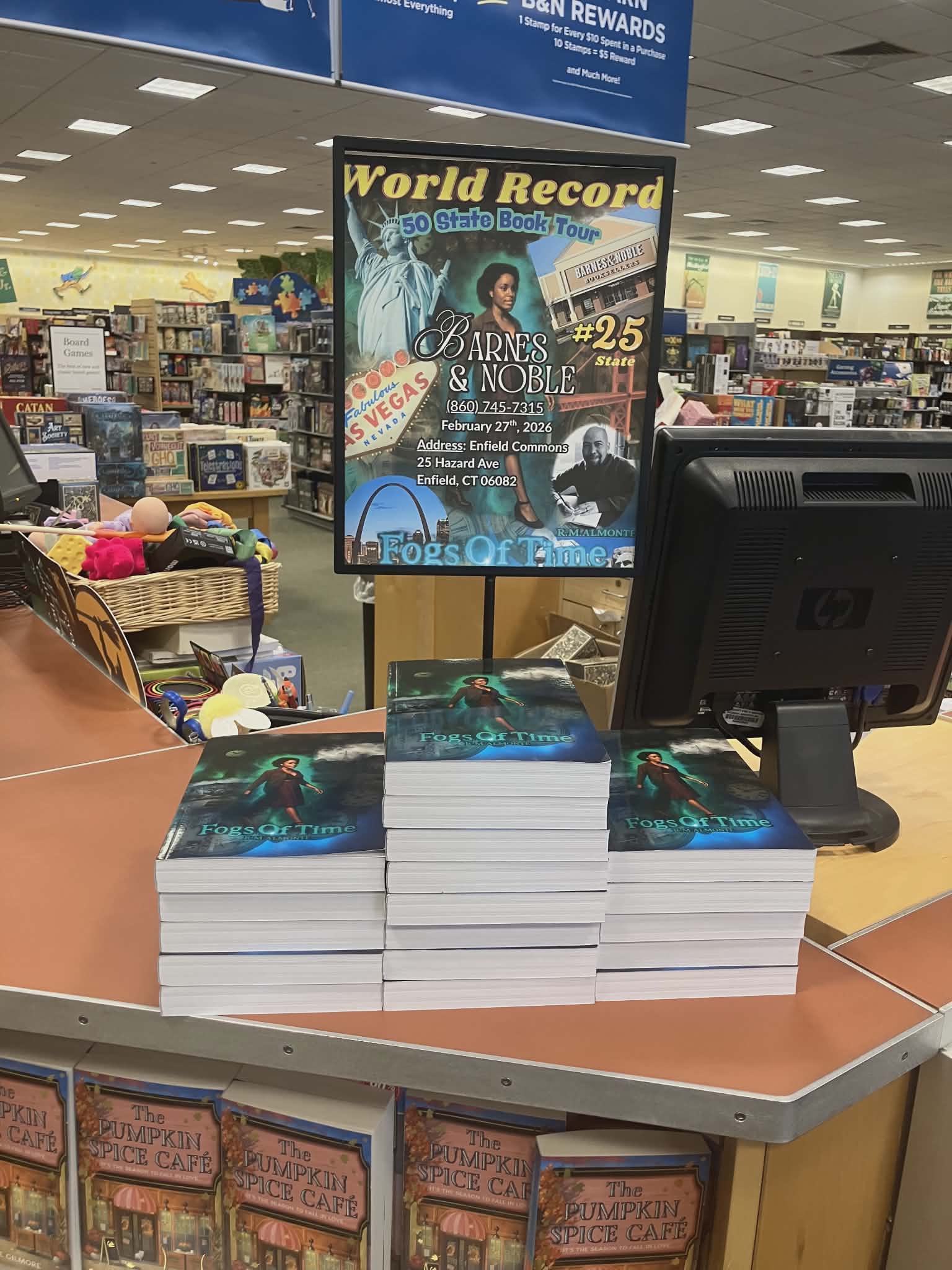 R.M. Almonte Reaches 25 States and 30+ Barnes & Noble Locations in Relentless 50-State World-Record Book Tour
