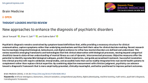 Bahn-New approaches to enhance the diagnosis of psychiatric disorders